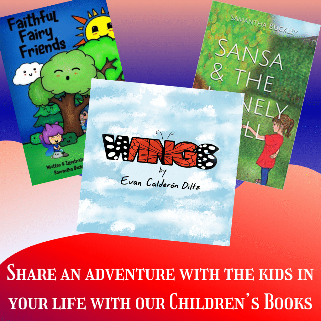 Features images of 3 Children's books