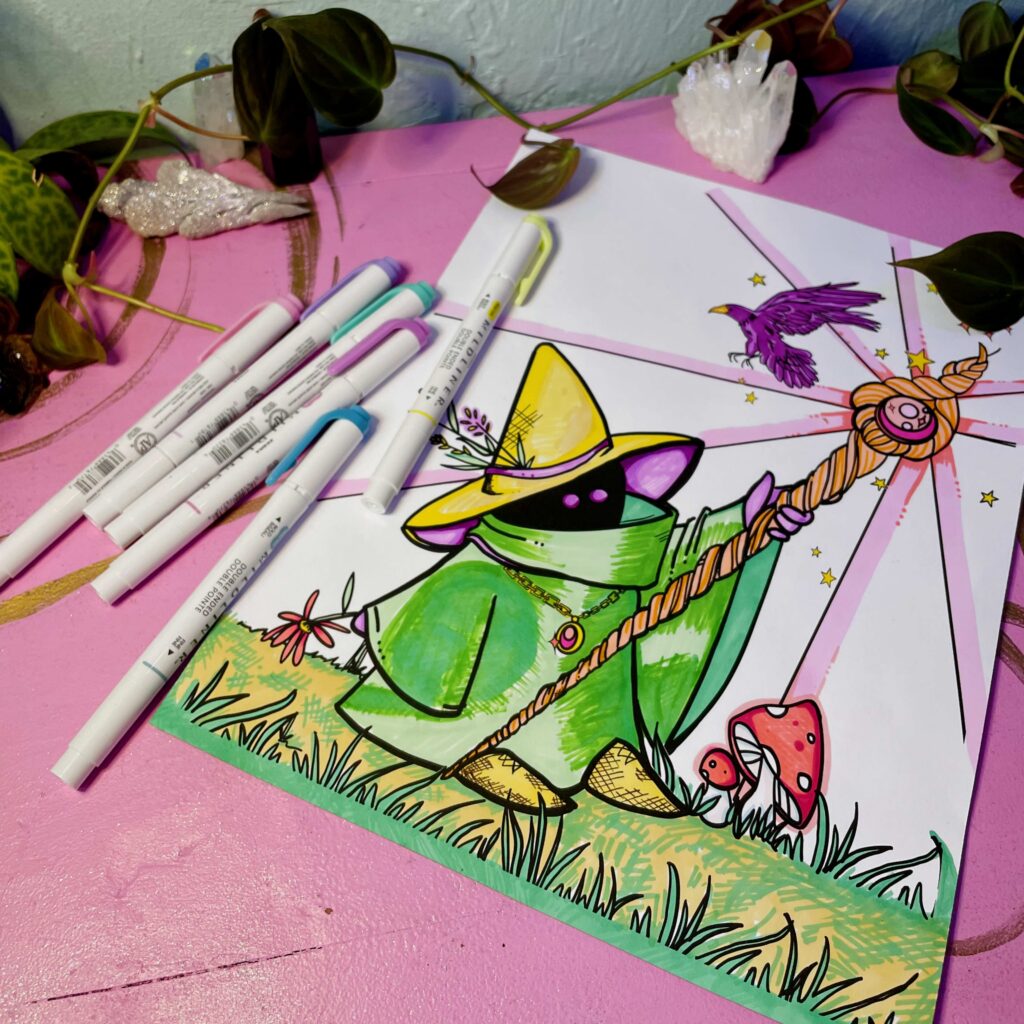Green Mage coloring page