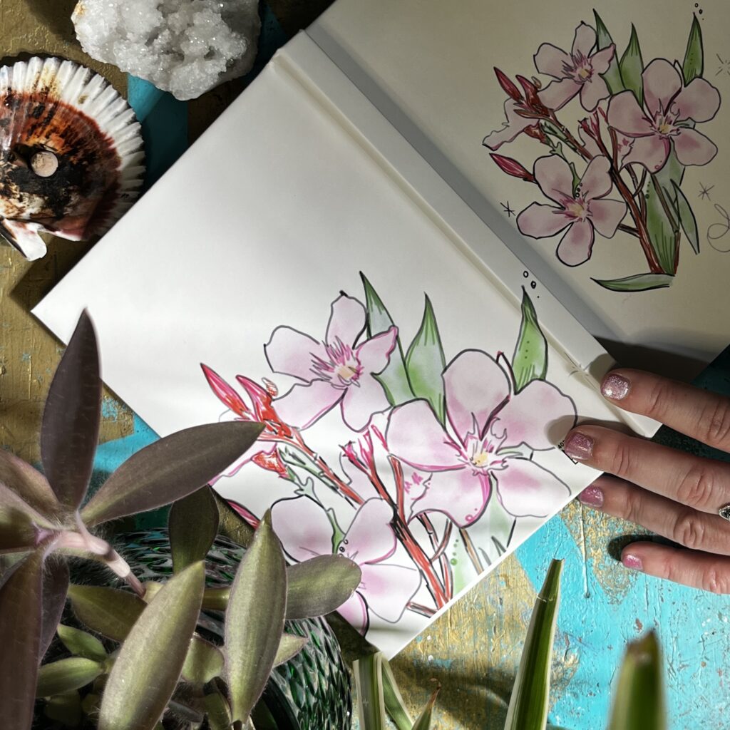 Oleander Hardcover journal